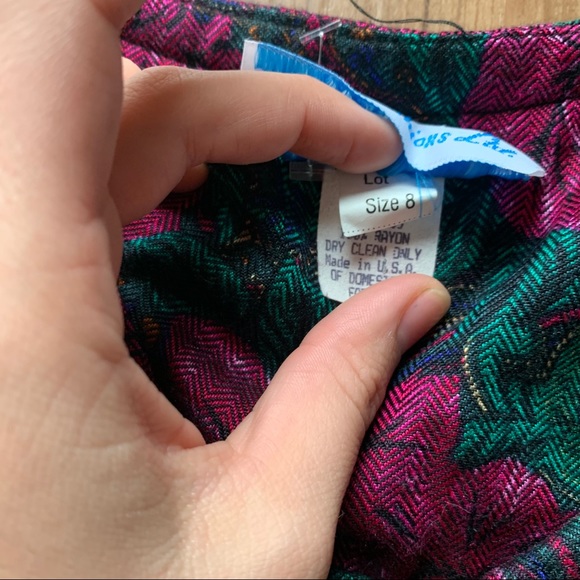 Vintage 80s Quilted Floral blazer size M - Picture 4 of 7